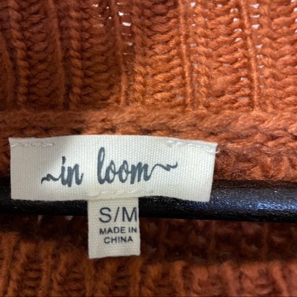 In Loom Mason Knit Sweater Burnt Orange S/M - Picture 5 of 6